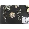 Image 3 : Assorted Glistening Pieces of Costume Jewelry: Necklaces, Brooches,  Bracelets, Earrings