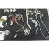 Image 5 : Assorted Glistening Pieces of Costume Jewelry: Necklaces, Brooches,  Bracelets, Earrings