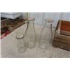 Image 2 : 5 Milk Bottles, 2 Cream Bottles, Wooden Crescent Creamery Box