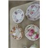 Image 5 : Assorted Royal Albert: Cups, Saucers, Salt + Pepper Shakers- American Beauty, Lavendar Rose, Lenora 