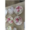 Image 6 : Assorted Royal Albert: Cups, Saucers, Salt + Pepper Shakers- American Beauty, Lavendar Rose, Lenora 