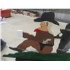 Image 6 : Metal + Wood Art- Cowboy with Horse on Large Base 51"×90"