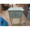Image 8 : 3pc Vintage + Painted Bedroom Suite: Dresser 18"×34"×46" plus Mirror 44"×46", Dresser 17"×32"×46", S