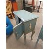 Image 9 : 3pc Vintage + Painted Bedroom Suite: Dresser 18"×34"×46" plus Mirror 44"×46", Dresser 17"×32"×46", S