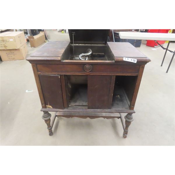 Victoria Cabinet Gramophone- Not Complete Repurpose Cabinet 21 ×33 ×34 