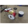 Image 2 : Small Children's Drum Kit 6pc Set - Has Coca-Cola Decal on Floor Drum