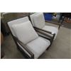 Image 2 : Pair of Comfy Wooden + Cushion Patio Chairs
