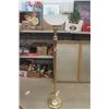 Image 1 : Brass Floor Lamp with Glass Shade 66" Tall 