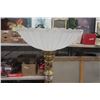 Image 2 : Brass Floor Lamp with Glass Shade 66" Tall 