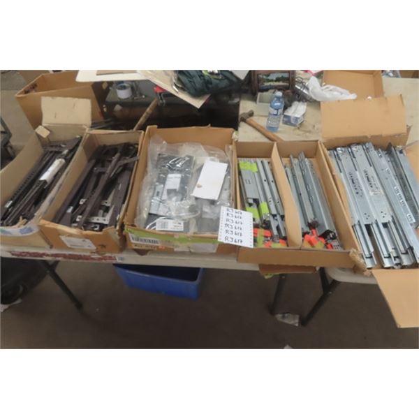 Boxes of Assorted Drawer Slides 10" to 16" 