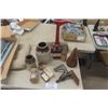 Image 1 : Assorted Collectibles ; Cobbler Tool, 3 Crock Items, Wonder Oil, Wine of Pepsi plus more