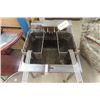 Image 2 : 2 Basket Commercial Deep Fryer,  Hard Wired 220V with Stand 22" wide 25 " Deep