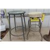 Image 2 : 2 Stools for Drafting + Industrial ish Floor Lamp 