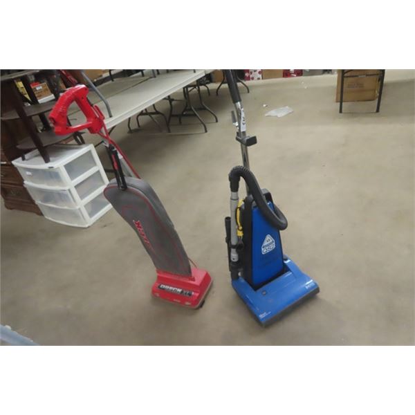 2 Upright Vacuums, Dust Bone 12 Amp + Oreck Commercial