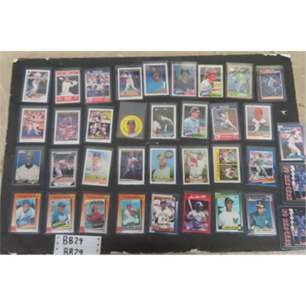 36 Baseball Cards - 1990's , a couple doubles 