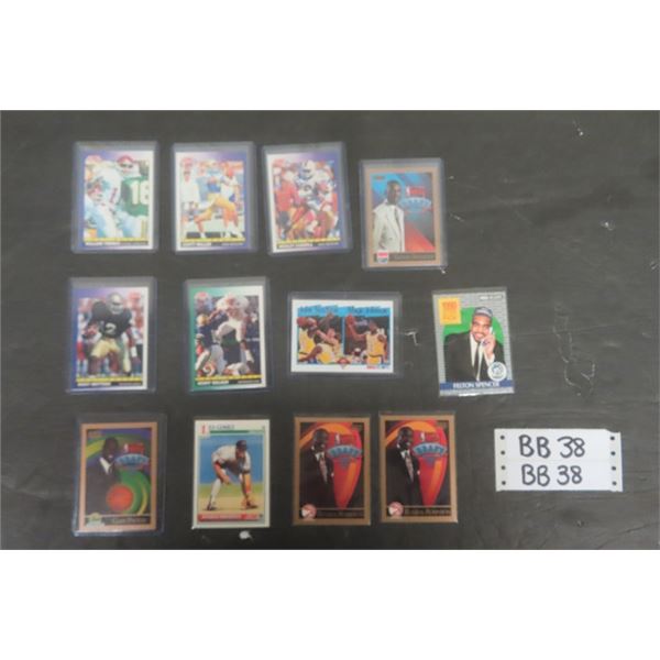 Baseball, Football, Basketball Cards - 12 Total