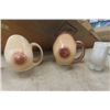 Image 3 : 6 Ceramic Gag Boob Sipper Cups / Mugs + 2 Other Risque Mugs