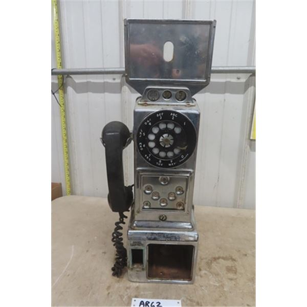 Vintage Automatic Electric Company Chrome Payphone Parts Machine