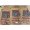 Image 3 : 3 Snowman Potato Sacks + 3 Northern Chief Potato Sacks - 100lbs Burlap Sacks - North Dakota