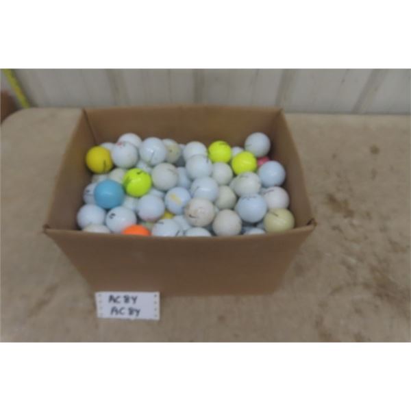 Box of Golf Balls ; 8" x 9" x 12" - All Makes + Many Colors