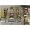 Image 2 : 4 Heavy Duty Ratchet Straps - Erickson 3300 lb - 2 Shock Straps - New 
