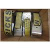 Image 3 : 4 Heavy Duty Ratchet Straps - Erickson 3300 lb - 2 Shock Straps - New 