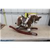 Image 1 : Children's Wood + Plush Horse Rocker