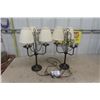 Image 1 : 2 Table Lamps with 3 Lights + Dangling Jewels