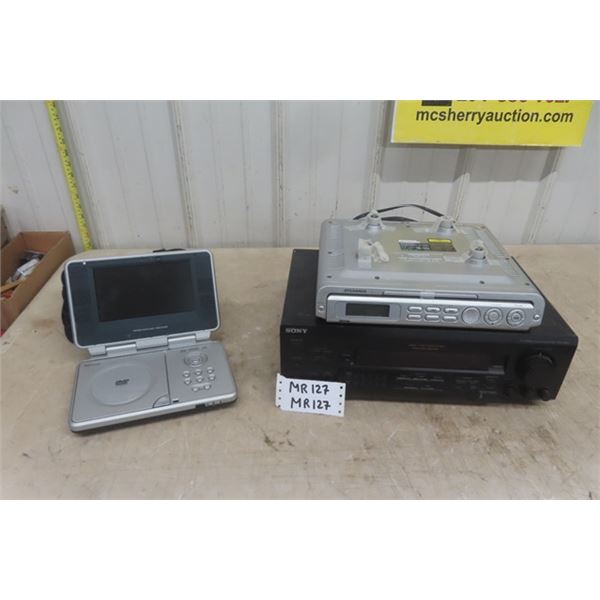 Assorted Electronics ; Sony Audio / Video Control Center, Under Cabinet CD Player, Portable DVD Play