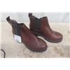 Image 4 : 3 Pairs Footwear New - Sz 12 George Brown Shoes, Sz 6.5 Soda Brown Boots, Used Red Stone Sz 9 Boots