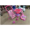 Image 3 : Assorted Kids Toys;  2 Ride Ons, 1 Stroller, 1 Push Cart, Elephant Toy