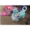 Image 5 : Assorted Kids Toys;  2 Ride Ons, 1 Stroller, 1 Push Cart, Elephant Toy