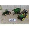 Image 1 : 3 John Deere Toys ; 7820 Die Cast Tractor, Grain Cart, ATV with Tracks