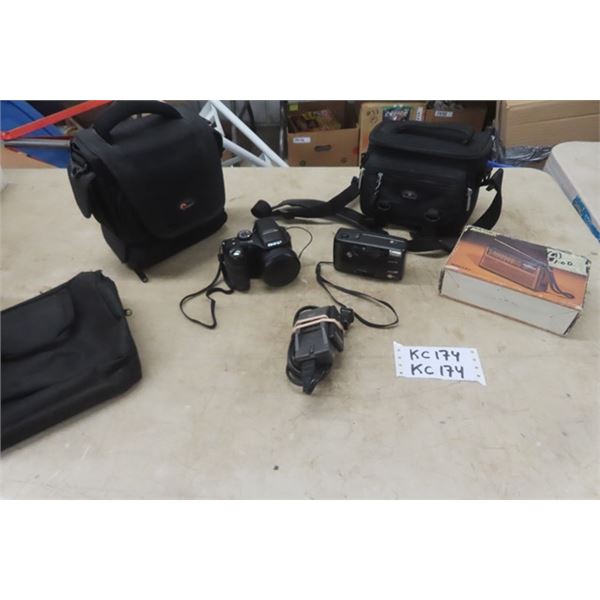 Camera Lot ; Fugi Finepix 52000HD & Camera Accessories