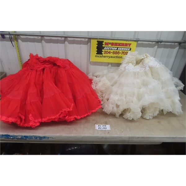 2 Ruffled Square Dance Crinolines with Bloomers