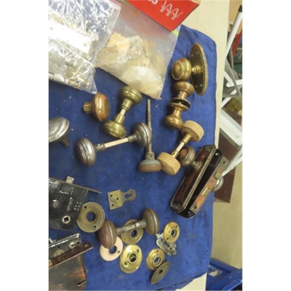 Vintage Door Knobs + Hardware Lot
