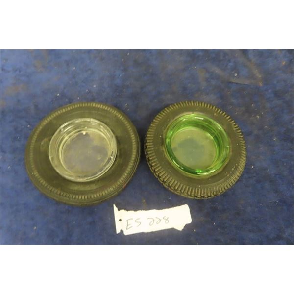 2 Tire Ashtrays; Mohawk + Vredesoein