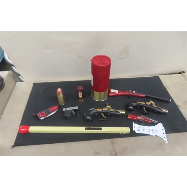 10 Character Lighters: Guns, Ammo, Boat, Matchstick