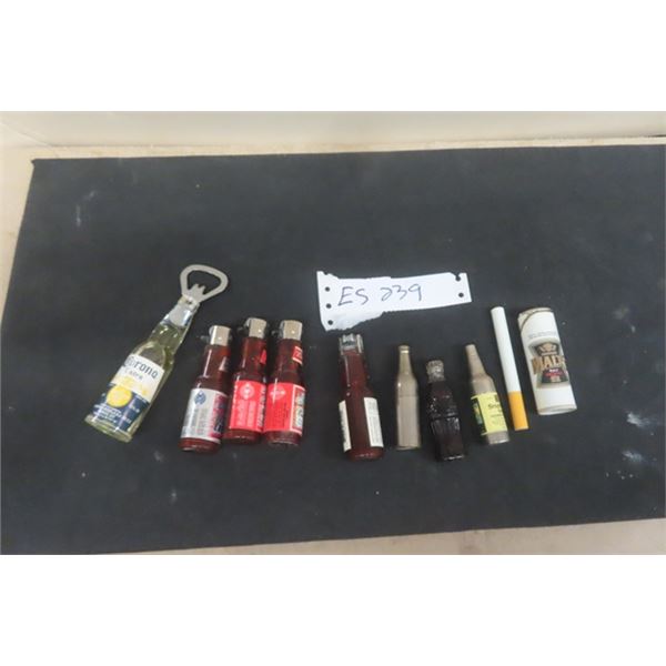 10 Character Lighters ; Booze, Coke, Cigarettes