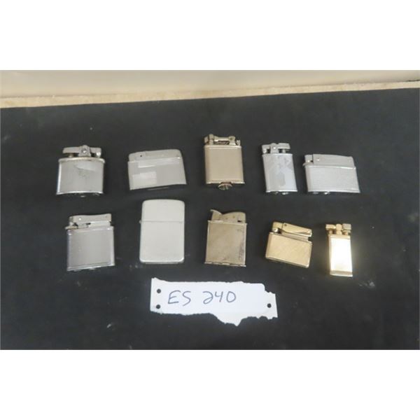 10 Lighters ; Schick, Polo, Brotherlite, Pacific, Ronson, Evans, Stormking, Keisler