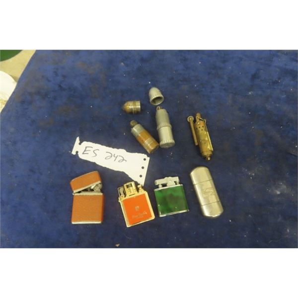 2 Bullet Lighters; Aver, Ultima + Slide Lighter & 4 Others ; Champion, Japan, Fire Fly