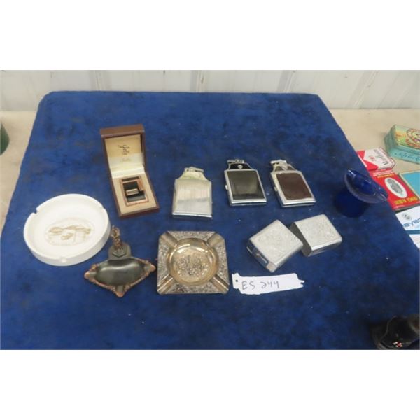 Lighter / Cigarette Holder Combo, Cigarette Case, Ashtrays, Lighter / Digital  Clock