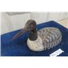 Image 2 : Carved Wood Loon Decoy  7" x 8.5" x 16" 
