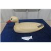 Image 1 : Carved Wood Snow Goose Decoy  6" x 8" x 17"