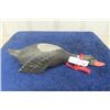Image 1 : Carved Wood Duck Decoy  4" x 5.5" x 16" 