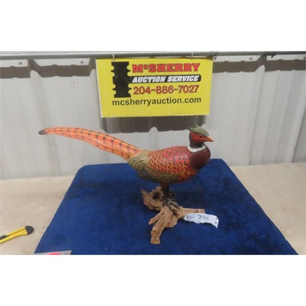 Carved Wood Pheasant 3.5" x 12" x 19"  