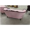 Image 4 : Vintage Ornate Carved Pink Floral 92" Couch + 57" Love Seat- Comfy Enough for Louie 