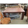 Image 2 : Teak Table 30" x 40"×60" plus (2) 16" Leaves & 6 Chairs
