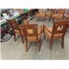 Image 8 : Teak Table 30" x 40"×60" plus (2) 16" Leaves & 6 Chairs