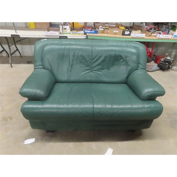 Leather Style Love Seat 60" Wide 